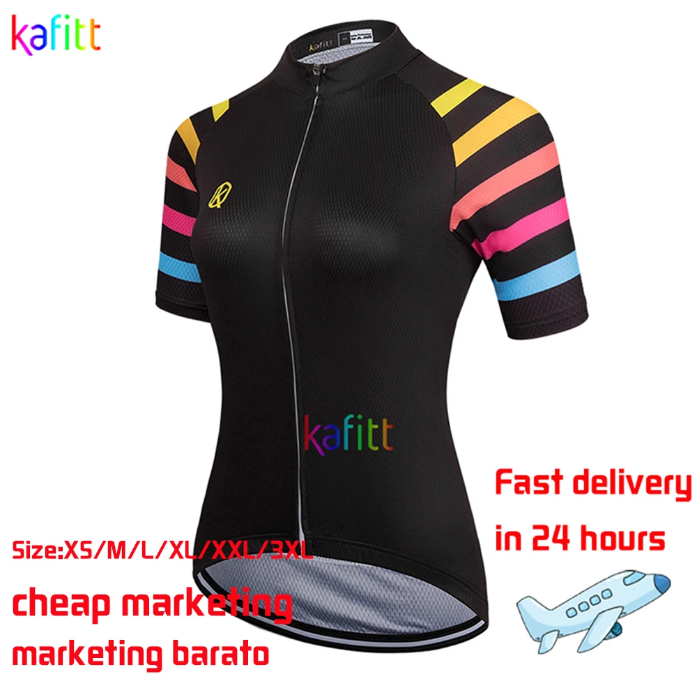 Low Price Kafitt Women's Short Sleeve Jersey Bike Clothing Ropa Ciclismo Road Bicycling Shirt Quick-Drying Uniform Breathable |