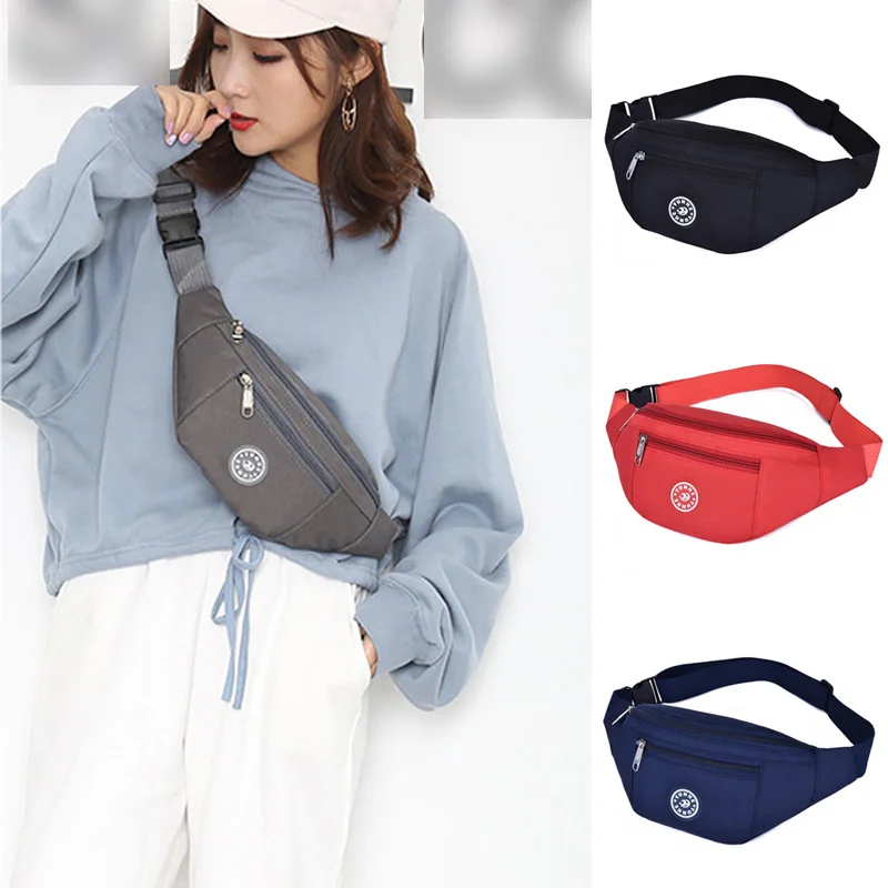 

Waist Packs New Fashion Men Women Fashion Unisex Belt Money Pouch Wallet Zip Travel Hiking Black Blue Red Gray Chic Bags