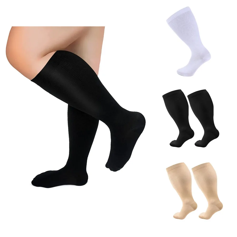 

Men And Women Plus Fat Socks Fat Socks Sports Compression Socks Solid Color Running Fitness Compression Socks Meias Femininas