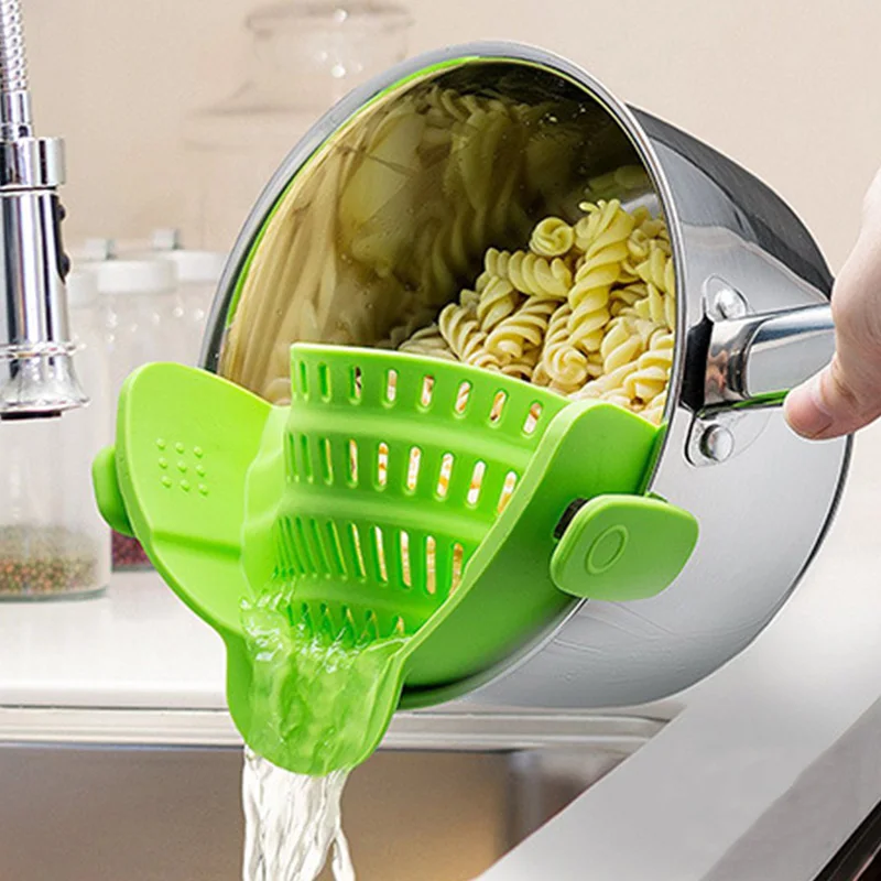 

Регулируемый силиконовый зажим на ситечко, дренажное устройство для раковины пищевого класса, сушилка для сковородок, дуршлаг, Многофункци...
