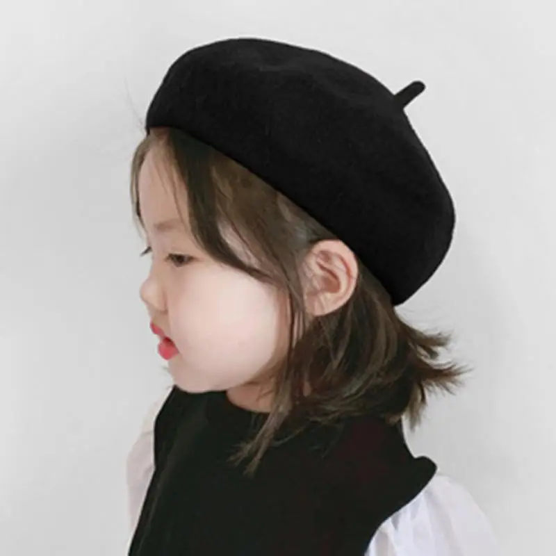 Kid Winter Hat Girl Boy Beret Warm Baby Wool Beanie Hat French Artist Painter Hat Children Beret Retro Vintage Elegant Berets