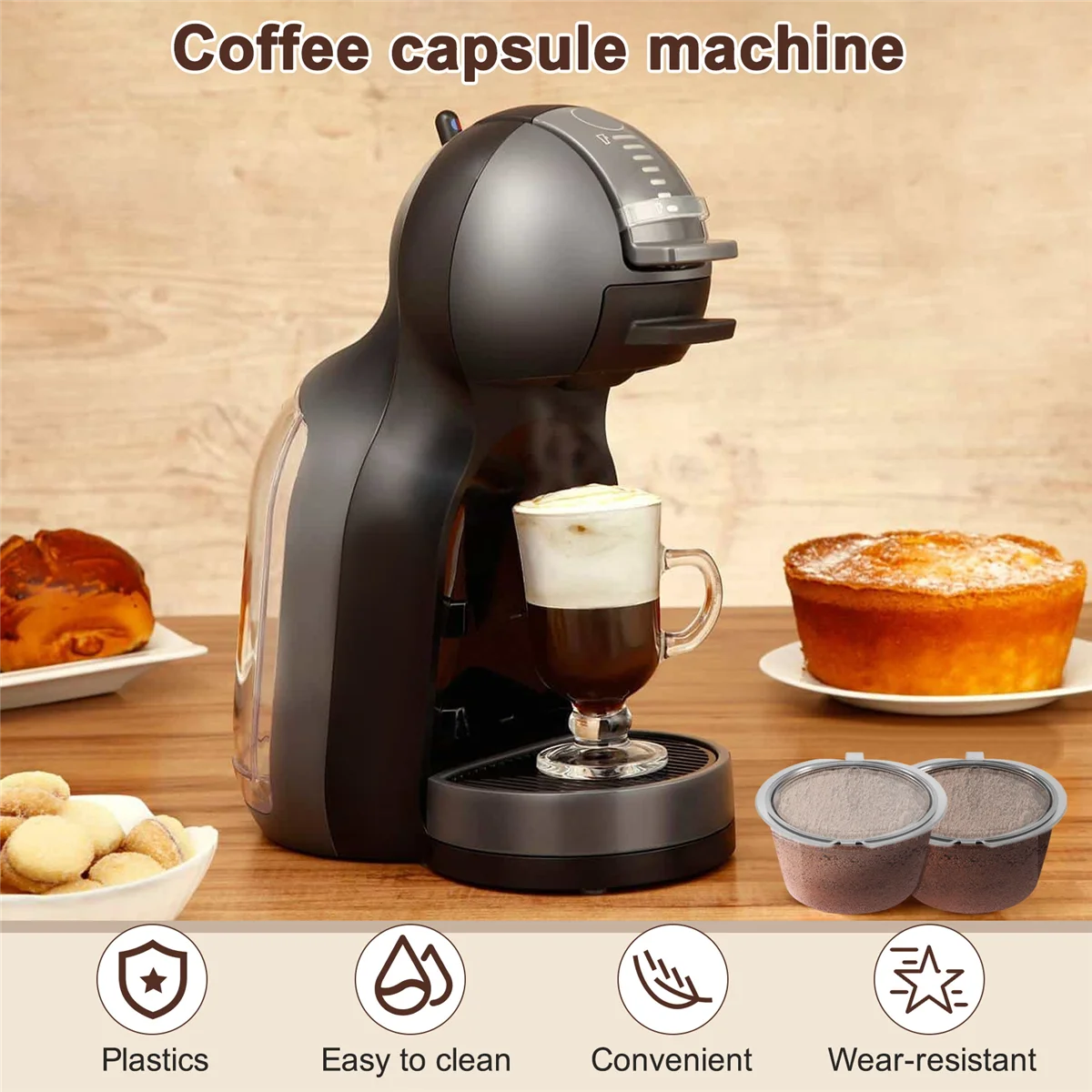 5 шт. многоразовые крышки для Nestle Dolce Gusto капсула кофе фильтрующая чашка колпачки