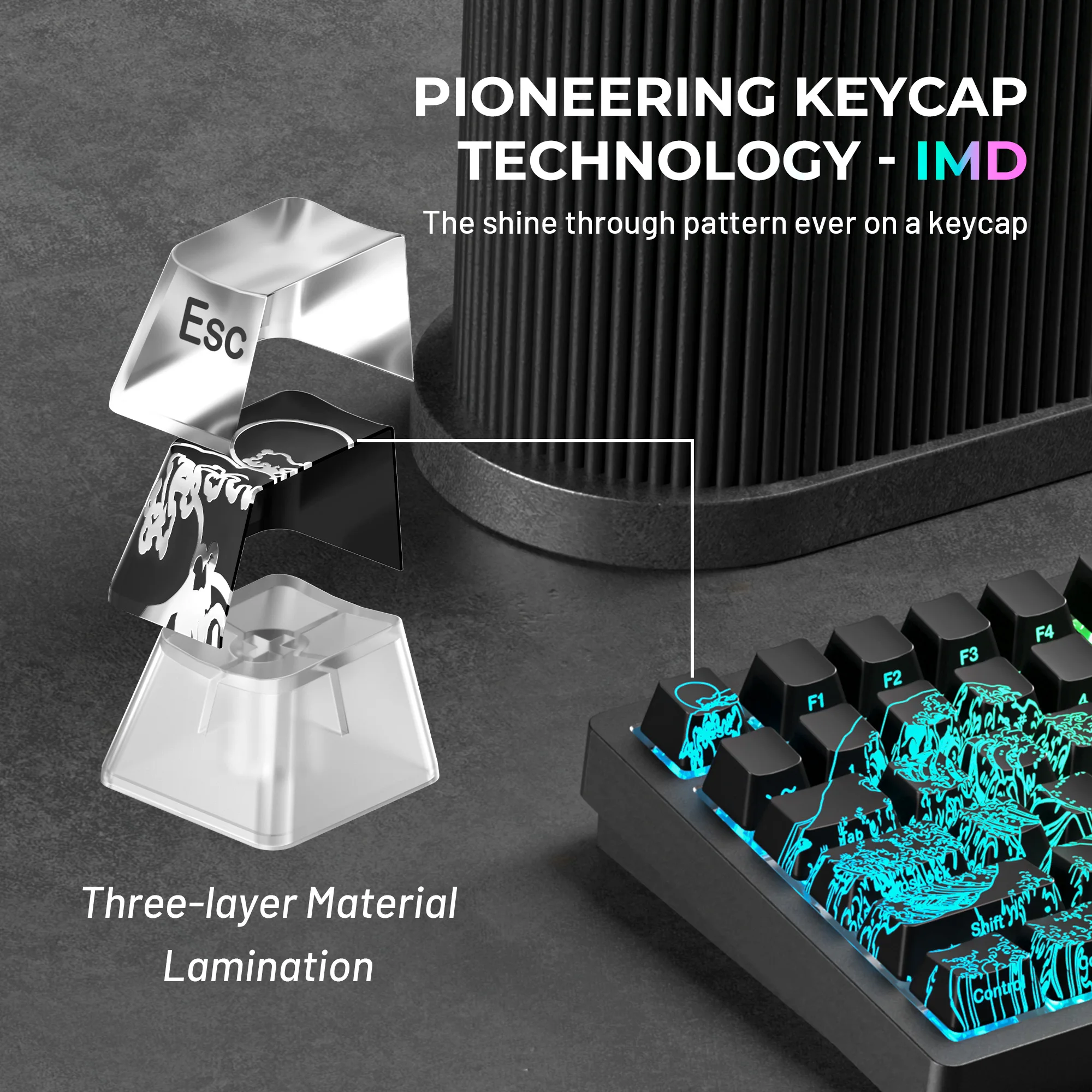 XVX Kanagawa 2.0 набор клавиш черных IMD-Tech 61 клавиша