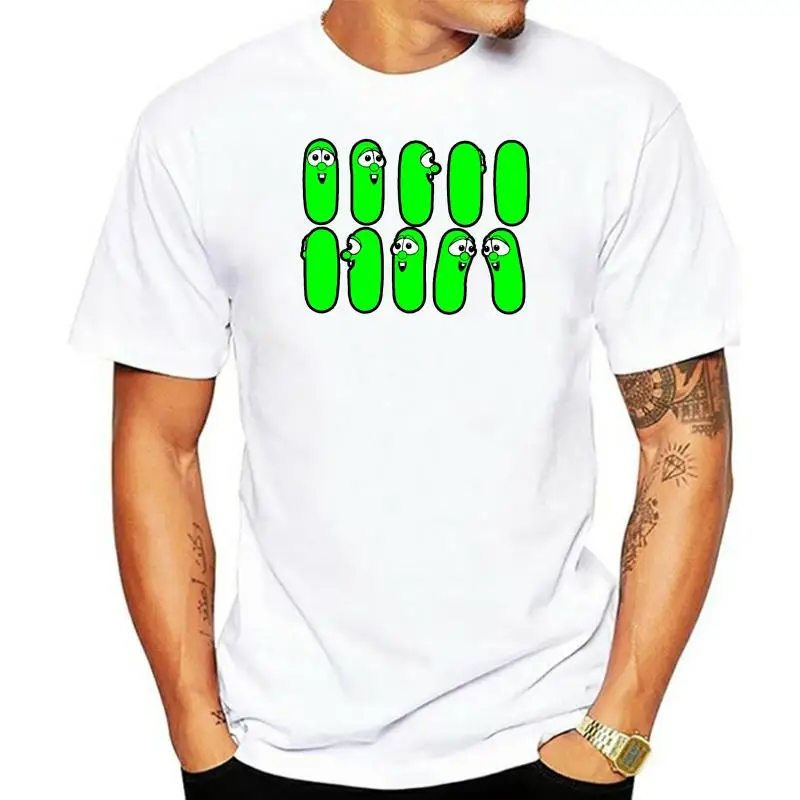 Print T Shirt Men Hot Naviiro Men's Veggietales Lord Of The Beans Cucumbers Short Sleeves Tee