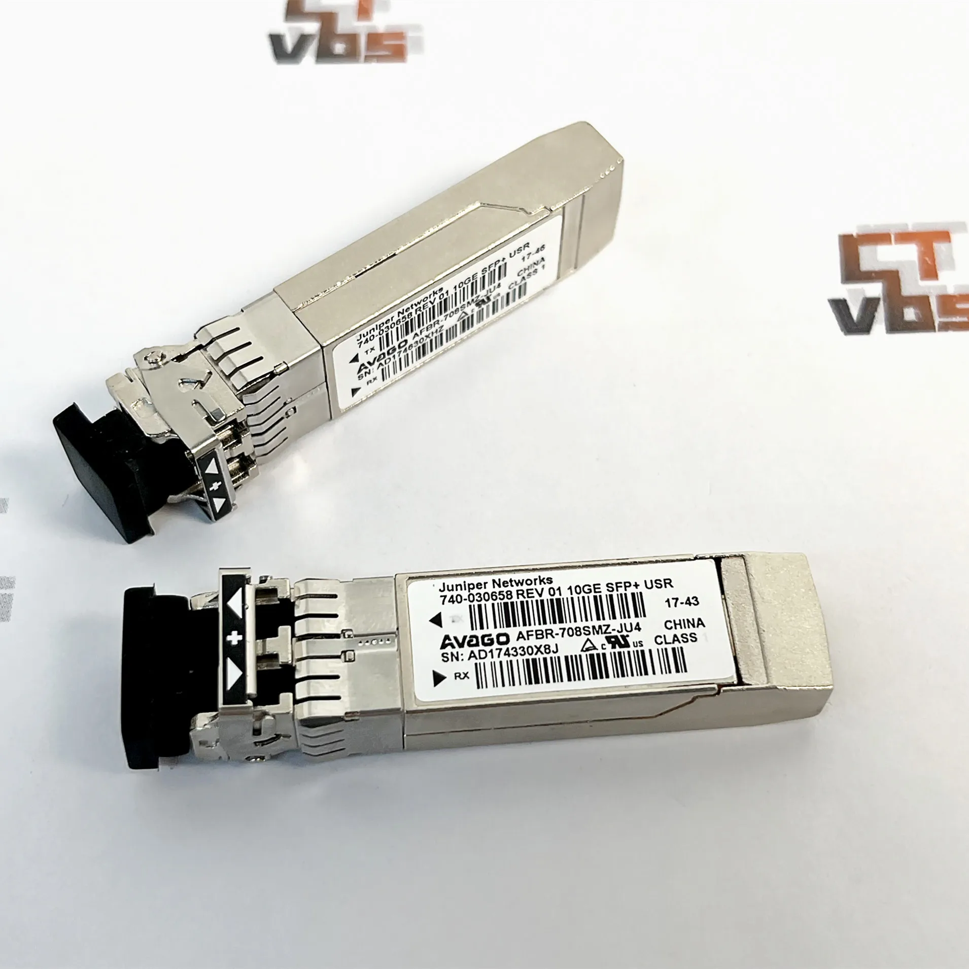 JUNIPER NETWORKS 740-030658 AVAGO AFBR-708SMZ-JU4 REV 01 10GE SFP+ USR TRANSCEIVER 850nm