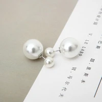 korean hot selling earrings classic style support double sided ball pearl mixed batch jewelry egirl pearl earrings stud earrings