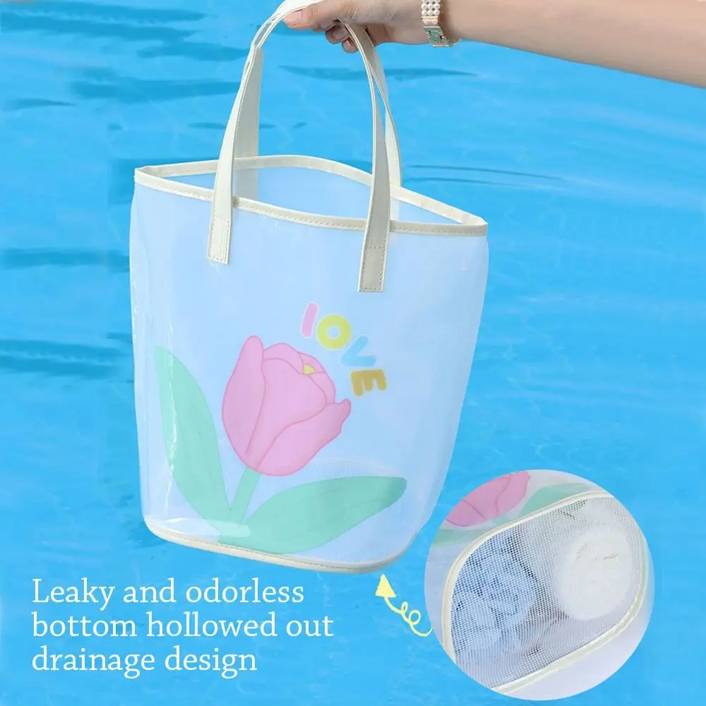 Модная портативная прозрачная летняя пляжная сумка PVCH для женщин большая