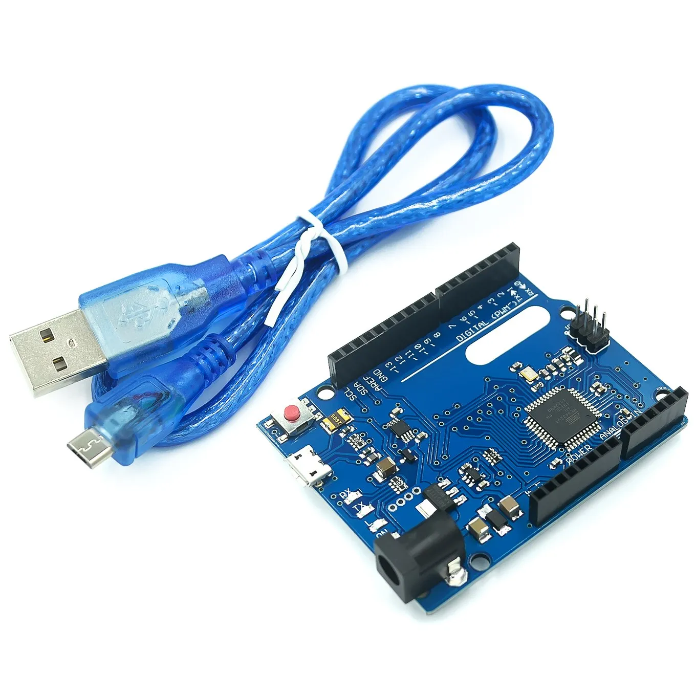 

Макетная плата Leonardo R3 с микроконтроллером Atmega32u4, макетная плата с USB-кабелем, совместимая с Arduino, стартовый комплект «сделай сам»