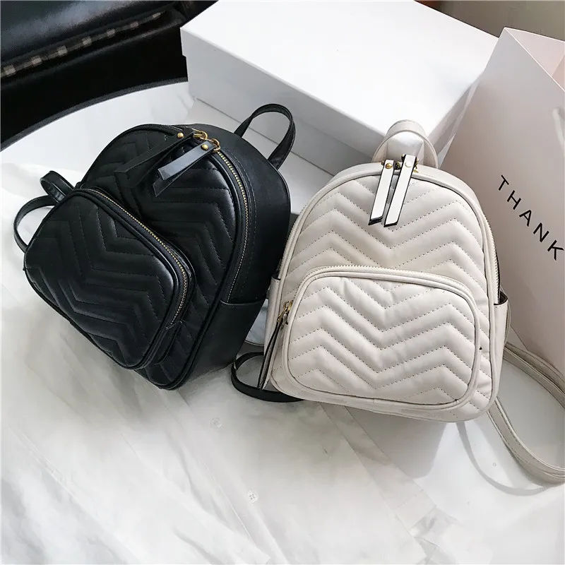 

Fashion Style PU Leather Shoulder Mini Small Backpack Multi-Function Ladies Phone Pouch Pack Ladies School Backpack Bag