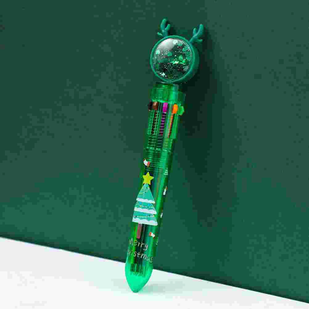 

4 Pcs Portable Christmas Ballpoint Pen Child Old People Gifts Pvc Office Supplies