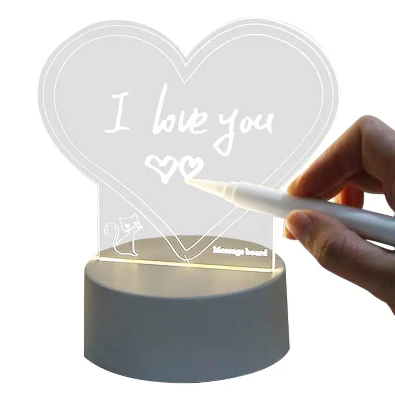 

Note Board Night Lamp Note Lamp Write On 3D DIY Painting Lights Supplies For Kids Children Students Teens Lamp For Rooms Bars