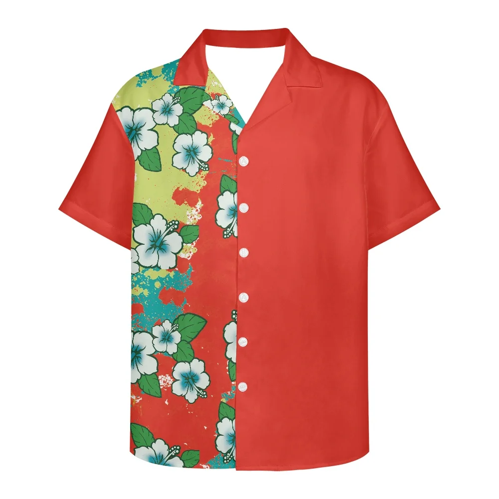 

Воздухопроницаемые мягкие удобные топы с коротким рукавом, полинезийский самоанский родовой гибискус, дизайнерская Летняя Повседневная р...