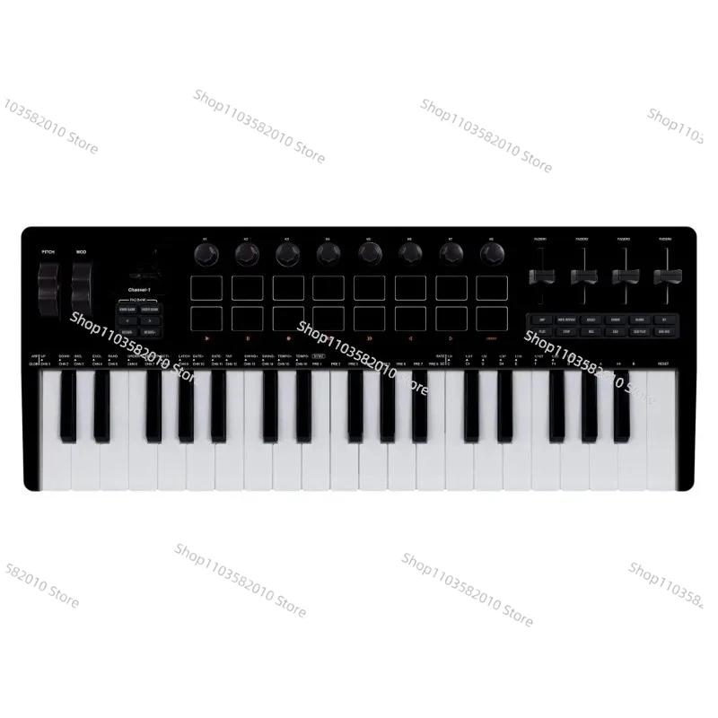 Фото Клавиатура M-VAVE SMK-37 PRO, 37 клавиш, MIDI 3,5 мм, 16 RGB-пэдов для ударных с функцией звукового источника, поддержка беспроводного подключения к нескольким системам №1