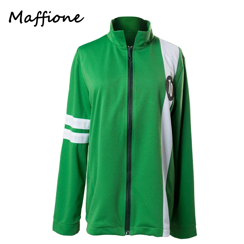 Ben Cosplay Tennyson 10 Costume Cappotto Giacca Verde Bambini Ragazzi Ragazze Cotone Zip Up Giacca Soprabito Casual Top T-Shirt Per Adulti