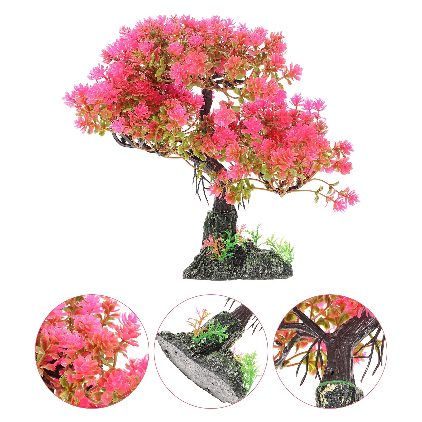 

Aquarium Decor Tankplant Tree Fakedecorations Desktop Decorative Household Resin Realistic Accessoriescompact Artificial Bonsai
