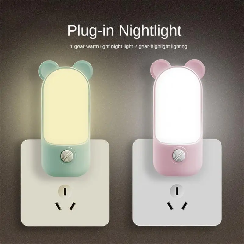 

Mini LED Night Light Manual Switch Energy Saving DecorationLight Children's Night Light Living Roombedroom Lighting Socket Lamp
