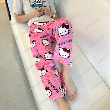 Women's Sanrio Hello Kitty Two-tone Graphic Jogger Pants - Pink Xs