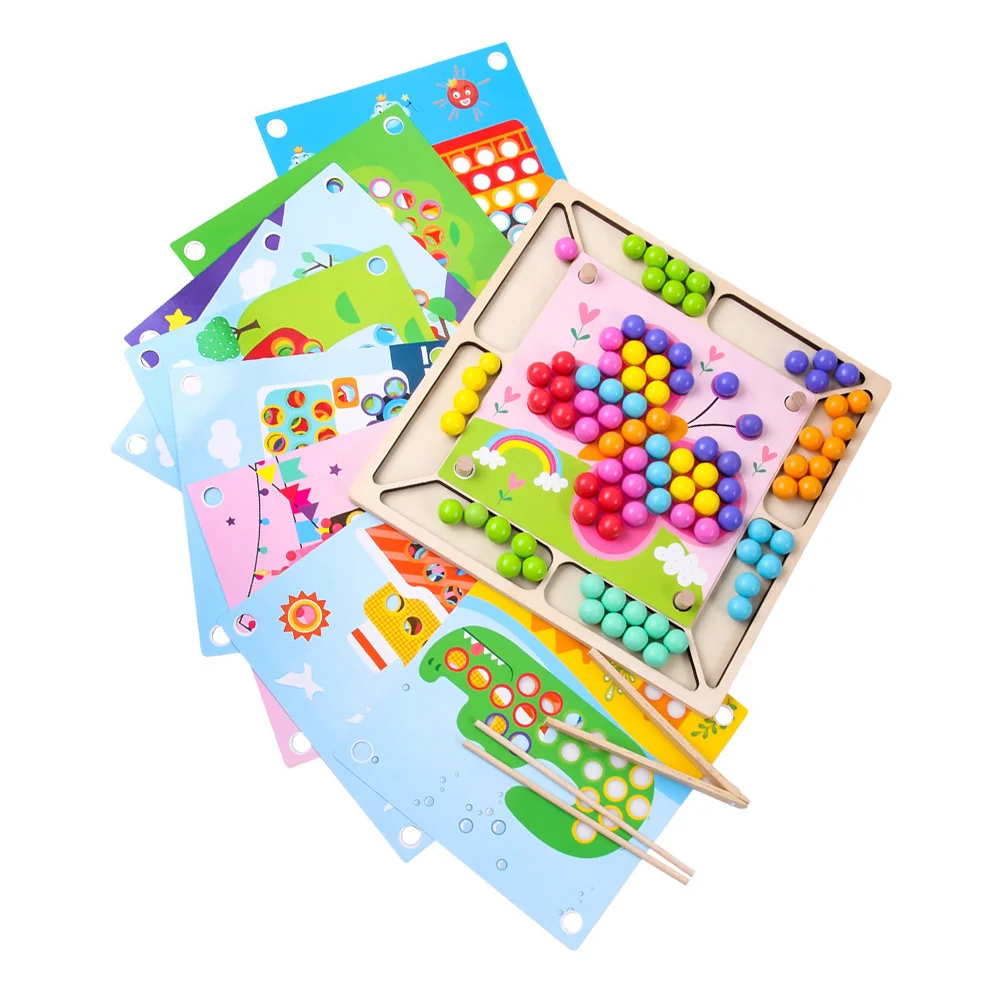 

1 Set Kids Education Plaything Creative Classification Color Clip Bead