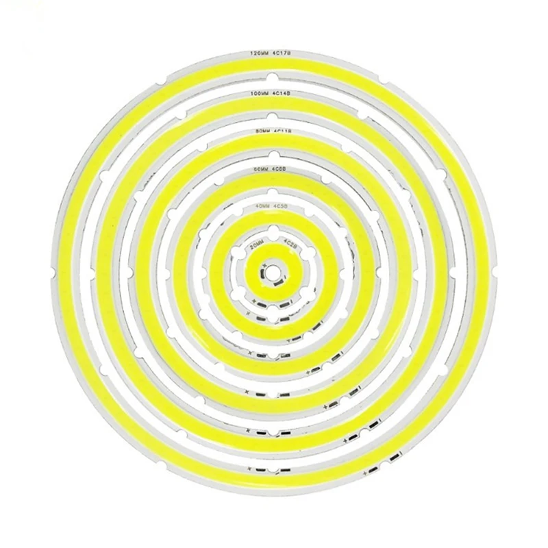 

-1 LED COB Shape 12V DC 20mm-120mm COB Ring Cold Warm White for DIY Bulb