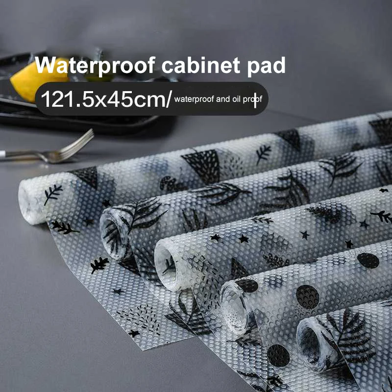 

45x122 cm drawer mat oil-proof moisture kitchen table shelf liner mats cupboards pad paper non slip waterproof closet placemat