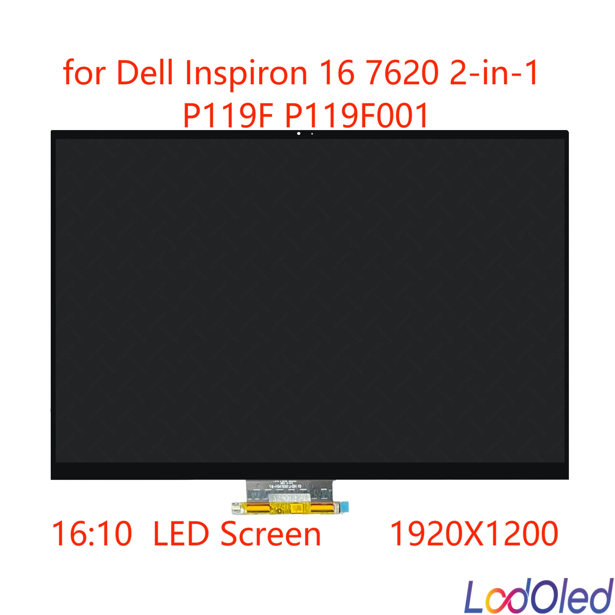 Сенсорный ЖК-экран FHD + 16 ''в сборе 16:10 для Dell Inspiron 7620 2 в 1 P119F001 без рамки 1920X1200 30