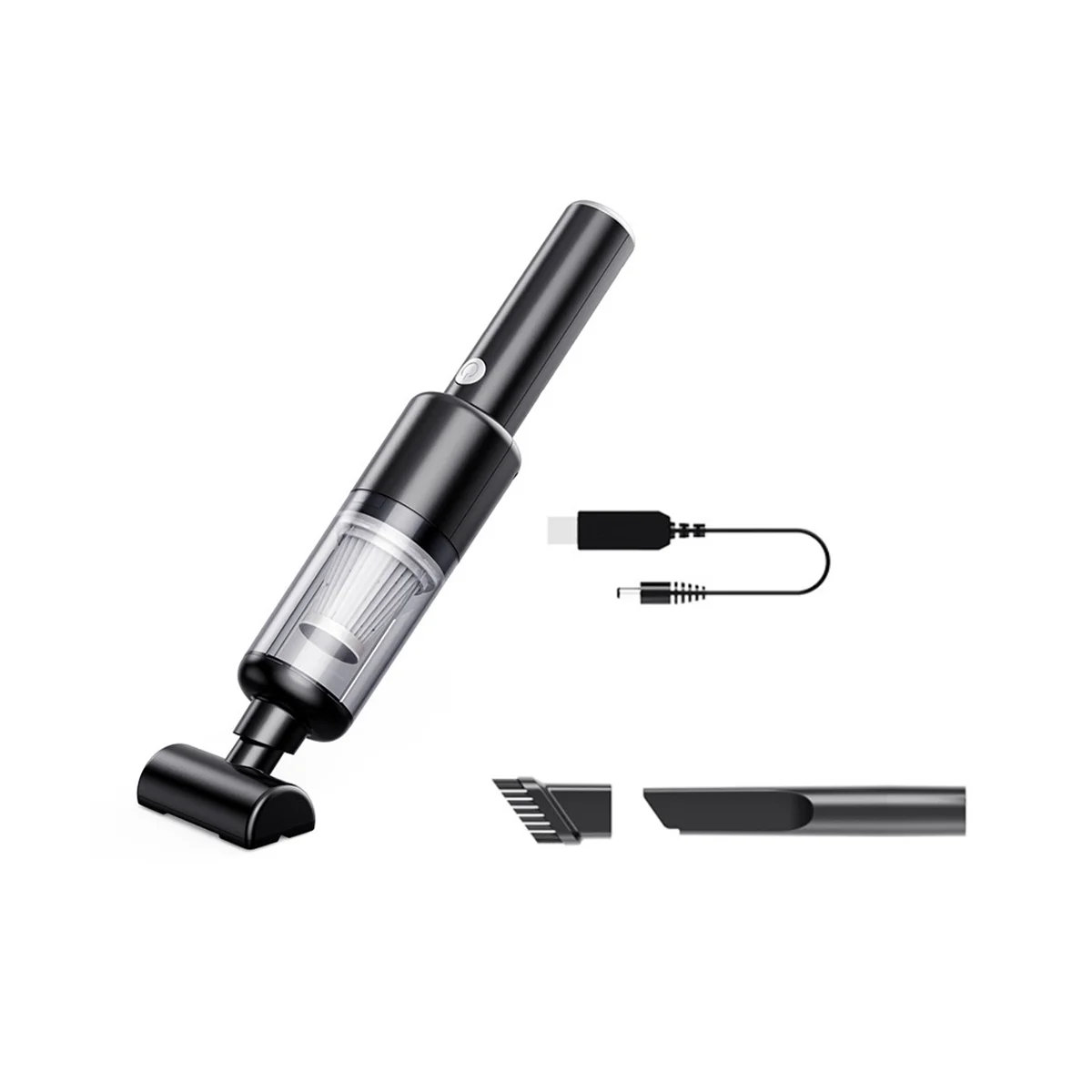 

10000Pa 2 in 1 Car Vacuum Cleaner Wireless Charging Air Duster Handheld High-Power Vacuum Cleaner Office-Black