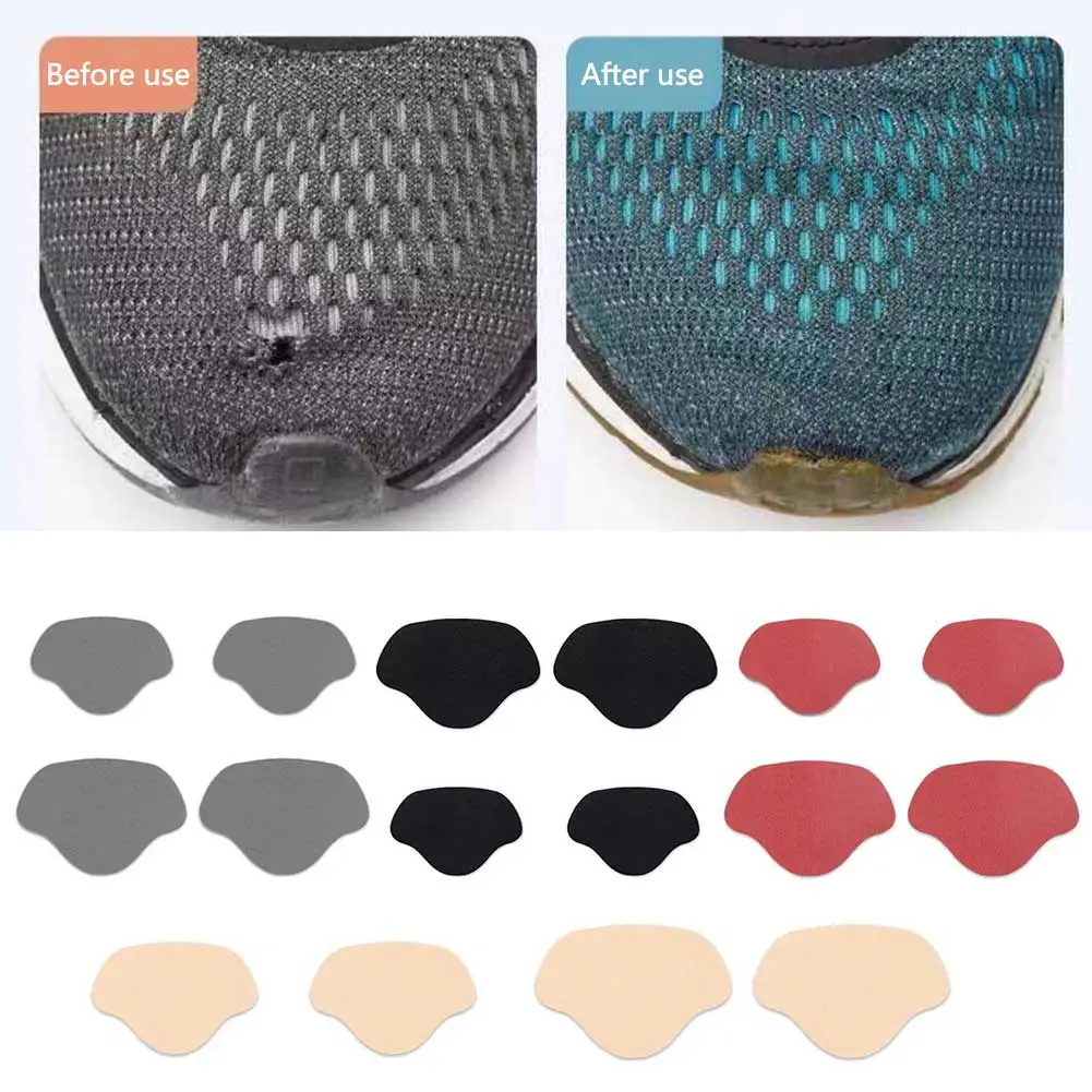 

4pcs Shoe Patch Vamp Repair Sticker Subsidy Sticky Shoes Insoles Heel Protector heel hole repair Lined Anti-Wear Heel Foot Care