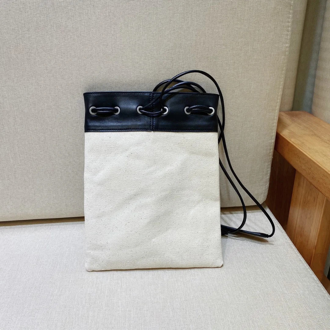 

Simple Drawstring Closed Canvas Bag Large Capacity Bag Women's Canvas Women's Bags