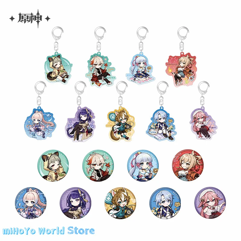 MiHoYo официальный подлинный Genshin Impact Подлинная тематическая серия Yae Miko Badge Sayu