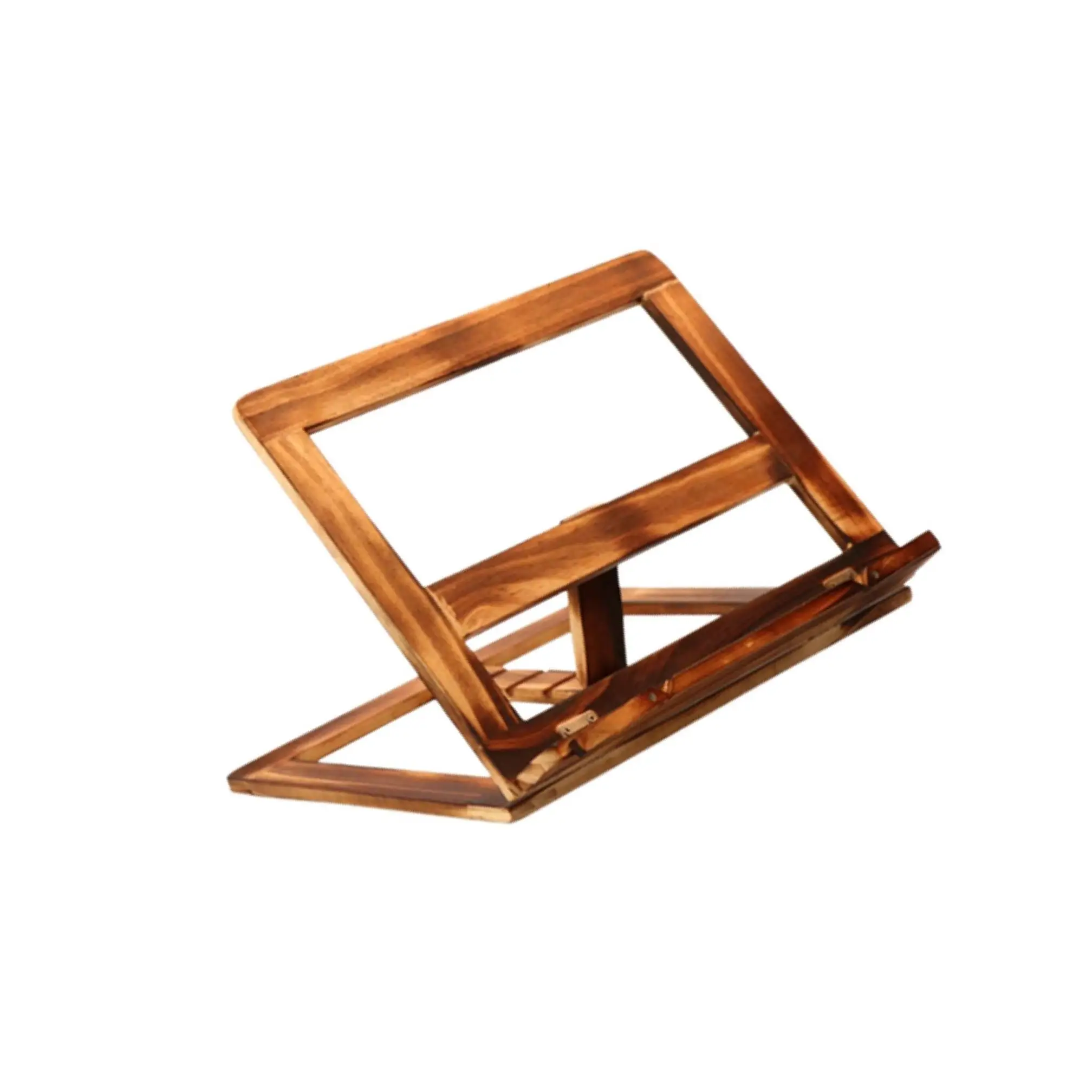 

Wooden Book Stand with Page Paper Clip Page Holders Kitchen Textbook iron