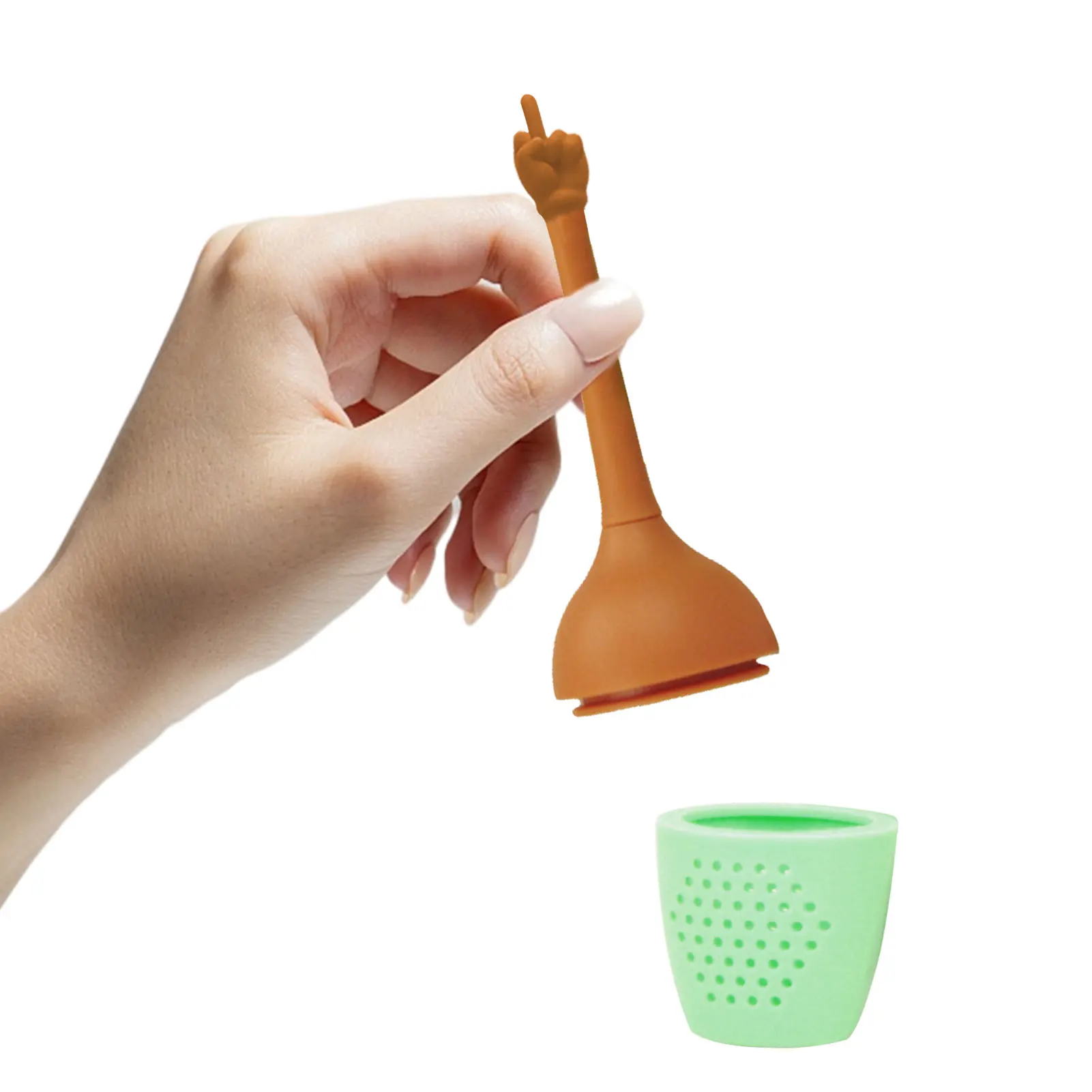 

Простая в использовании силиконовая кружка-прорезыватель для рассыпного чая с длинной ручкой