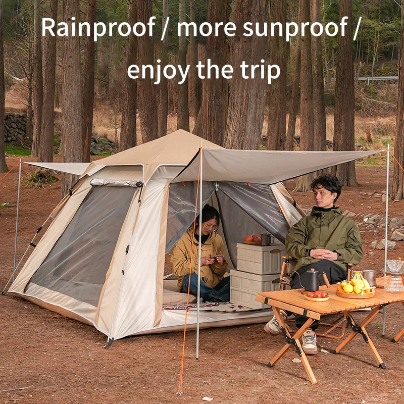 

Палатка туристическая на 4-6 человек, автоматическая водонепроницаемая и непромокаемая, на 1 касание, от солнца, для путешествий, пикника, навес