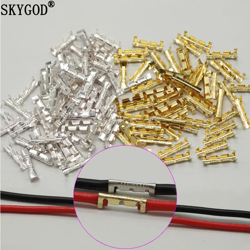 

50/100/200pcs 453 U-shaped Terminal Tab Cold Inserts Connectors Cold Terminal Small Teeth Fascia Terminal, 0.3-1.5mm2