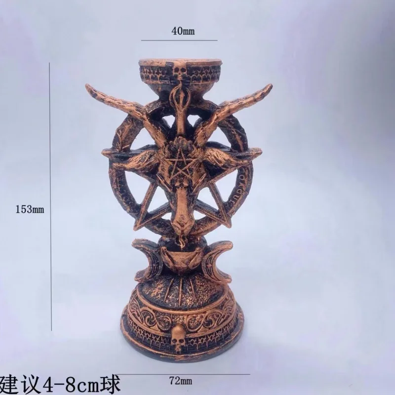 Резиновая статуэтка козы с хрустальным шаром серия Сатана