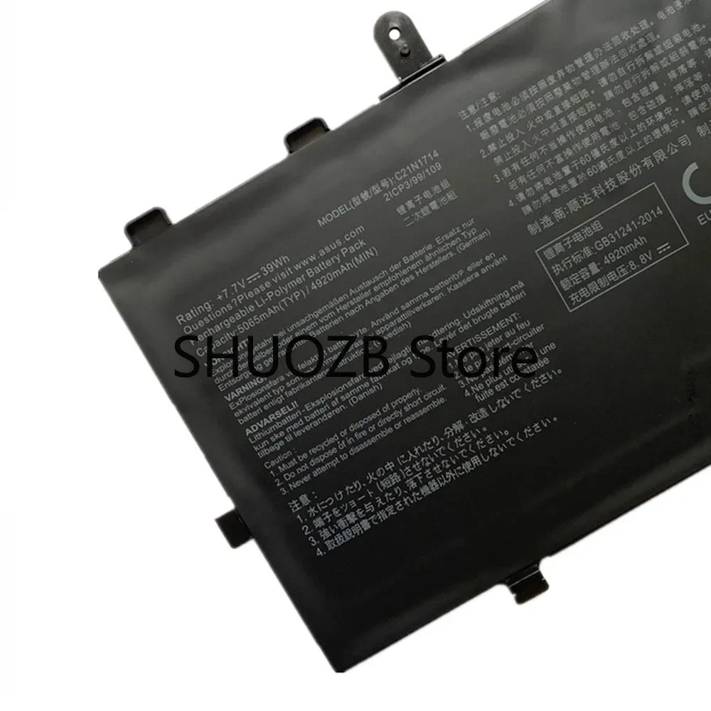 SHUOZB C21N1714 Аккумулятор для ноутбука ASUS TP40 TP401CA TP401NA TP401MA TP401NA-3350 TP401N TP401M J401MA J401CA 0B200-