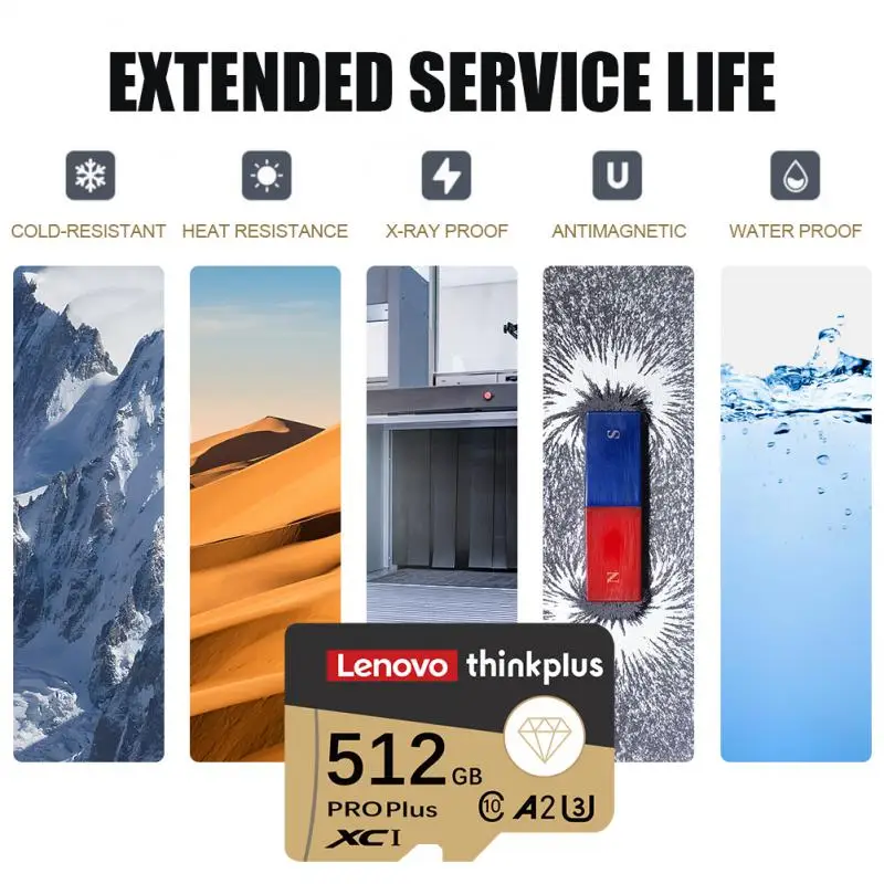 Фото Флэш-карта памяти Lenovo 2 ТБ 1 ТБ, класс 10, 128 ГБ, SD-карта 256 ГБ, Micro TF SD-карта, 64 ГБ, TF флэш-карта памяти для телефона, камеры, дрона №5