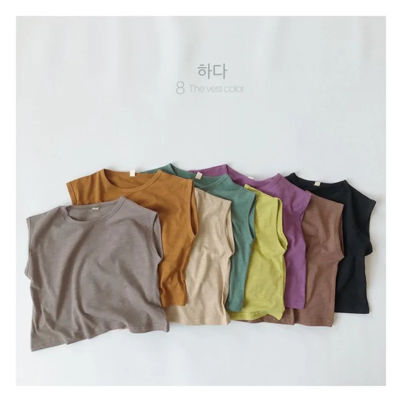 

Жилет для маленьких мальчиков и девочек, футболка, летние детские топы, хлопковая одежда для новорожденных, одежда с принтом, Высококачеств...