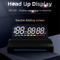car hud with color changing light 6 modes led head up display digital gps speedometer6 modes obd2 low power consumption heads up