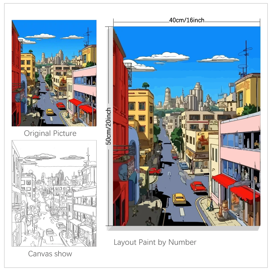 RUOPOT пейзаж краска по номерам наборы для взрослых DIY акриловая ремесла дома