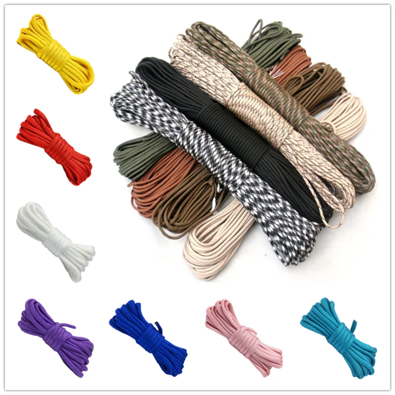 

10yards/Lot 4mm Paracord Cord Lanyard Nylon Rope 7-Strand Lanyard Tent Rope Survival Outdoor Camping Standard Military Equipment