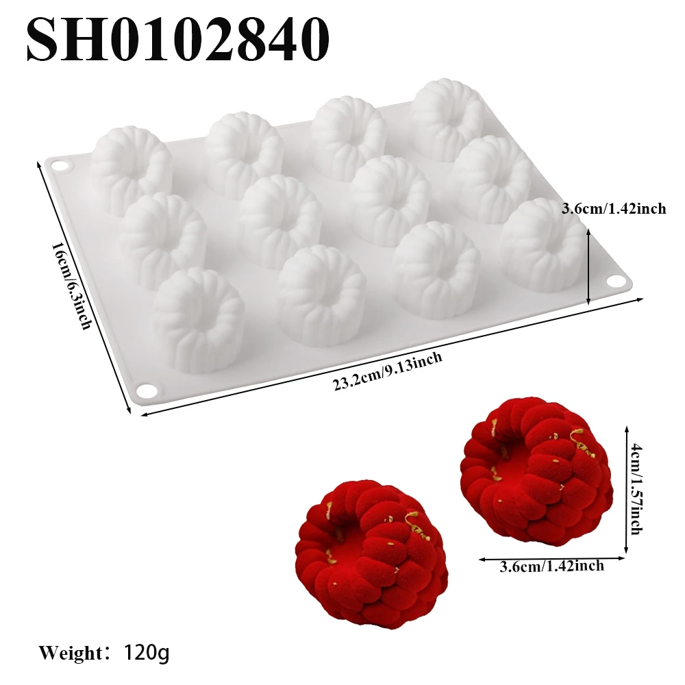 

Силиконовая форма для малинового мусса во французском стиле в форме малины для шоколадных десертов и выпечки