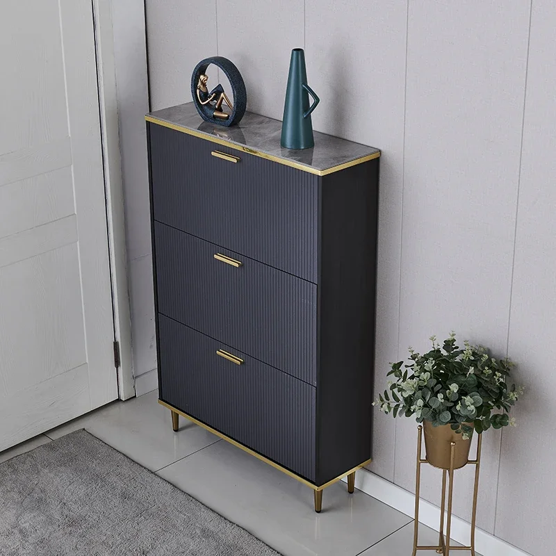 Роскошная ультратонкая полка для обуви современная деревянная креативная