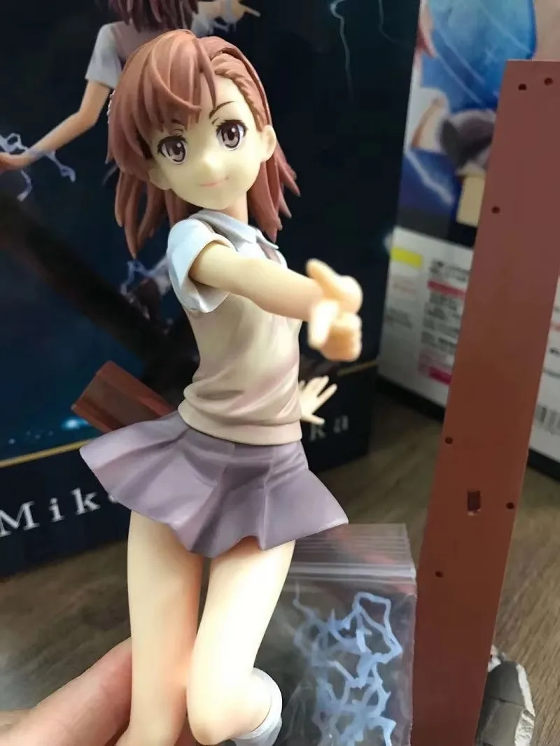 Фото Аниме-фигурка Misaka Mikoto из To Aru Majutsu No Index III, 22 см, в школьной форме, коллекционная модель, кукла, игрушка, подарок №5