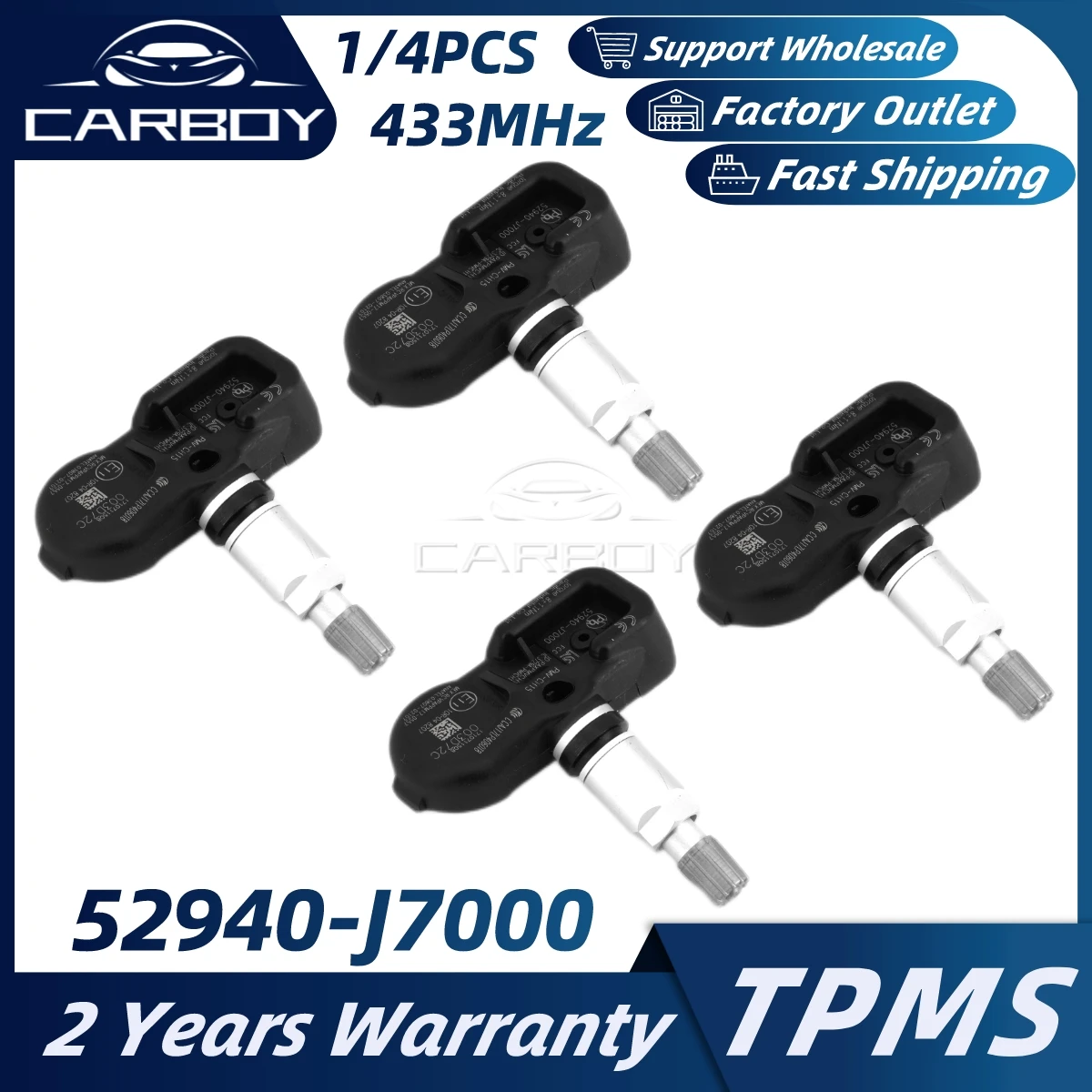 

52940-J7000 TPMS Tire Pressure Monitoring System For Kia K3 Forte Pro Ceed SW 433MHz 1/4PCS 529333X305 529333X306 PMV-CH15