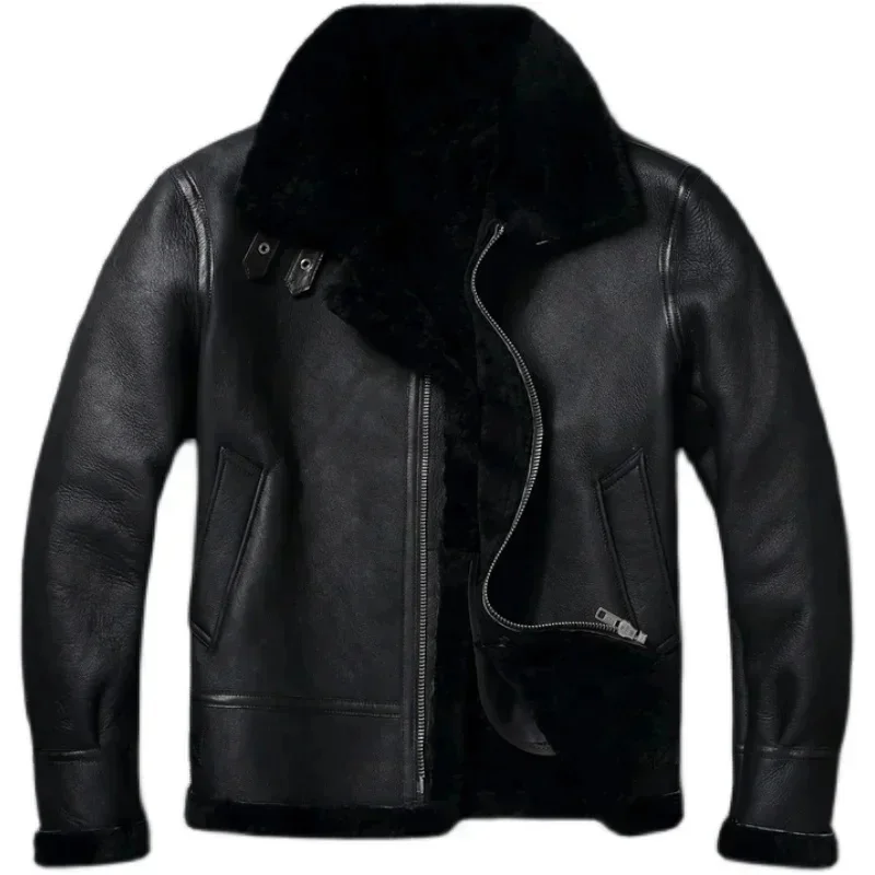 Мужская куртка из натуральной кожи размер S - XXXL цвет черный
