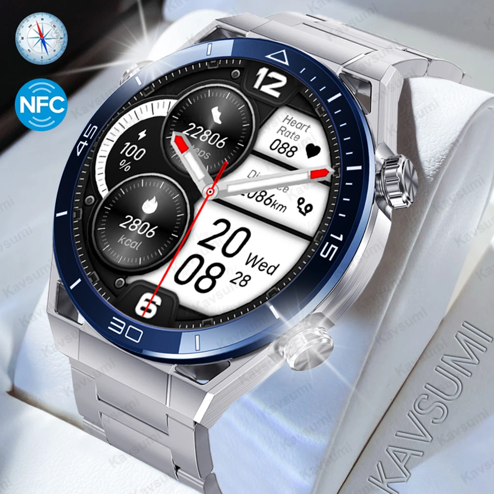 

DT UltraMate Men Smart Watch 1.5 inch 454*454 Screen BT Call Watches ECG+PPG NFC compass IP68 Waterproof smartwatch For Huawei