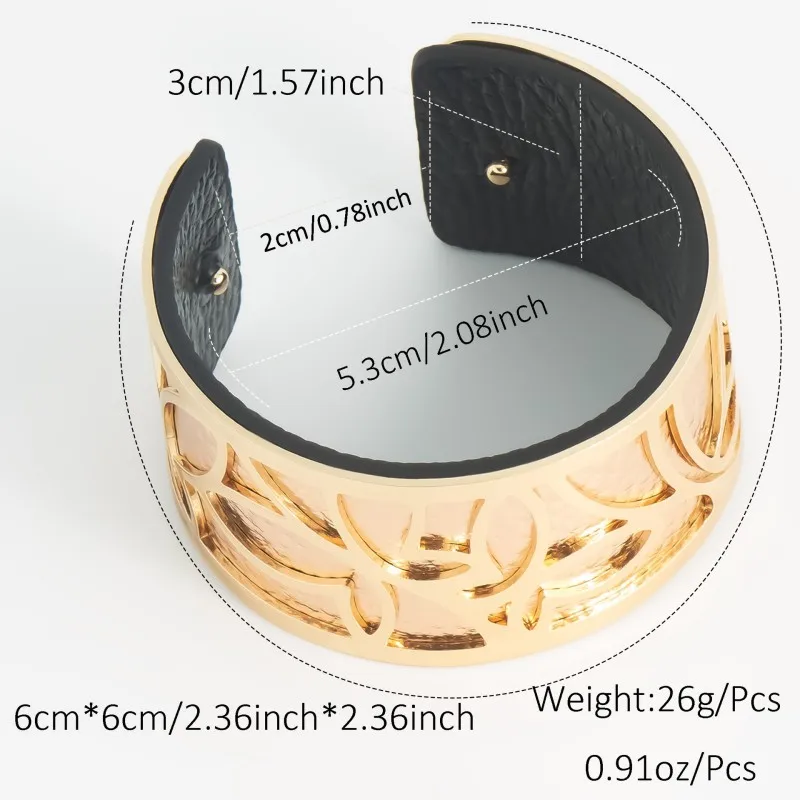 Женский браслет из ПУ кожи со сменными вставками