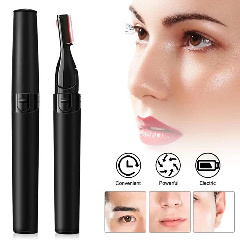 SCBWMG Painless Electric Eye Brow Hair Remover Razor Eyebrow Shaver USB Rechargeable Facial Eyebrow Trimmer