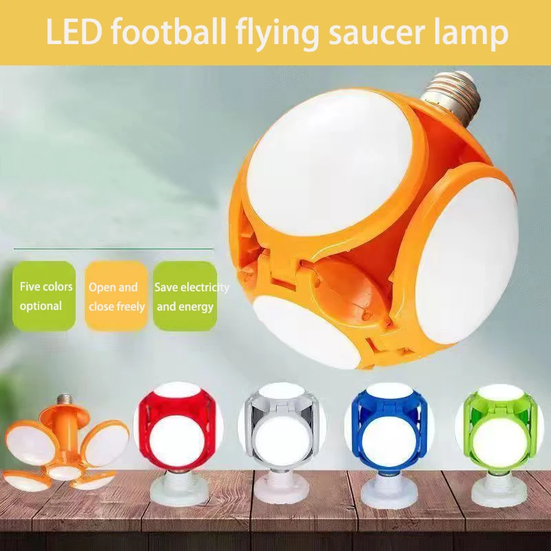 

LED Football UFO Bulb E27 40W 360 Degrees Folding Lamp AC 85-265V LED Spotlight Light Cold/Warm White Bombilla Led