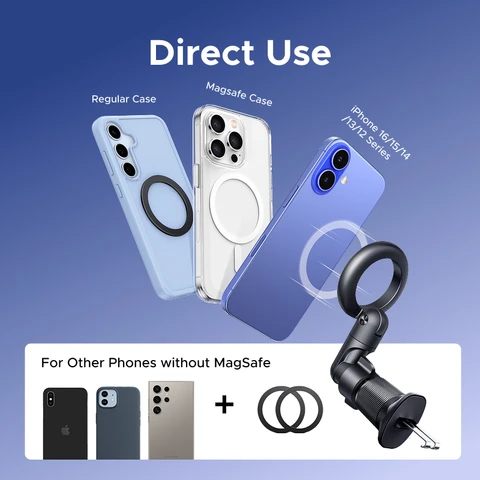 UGREEN Магнитный автомобильный держатель для телефона с вентиляционным отверстием 360° °   Вращающееся автомобильное крепление, универсальное для Magsafe iPhone 16 15 14 Pro Samsung S25 Xiaomi